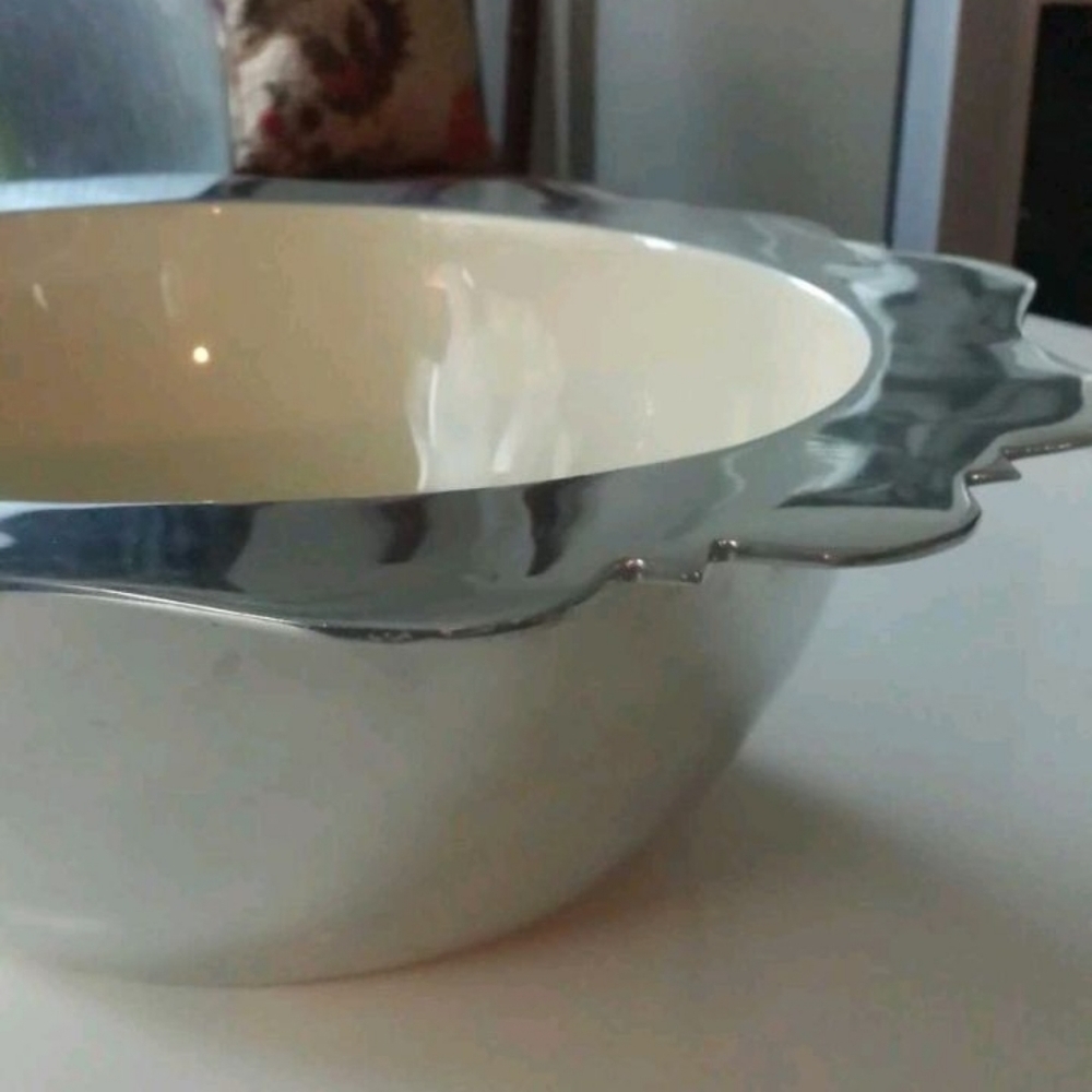 LUNARES Designer Metalware Bowl from Neiman Marcus, 16" x 9" x 5" - Picture 3 of 10